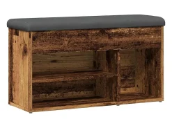 Banco zapatero de madera antigua 82x32x45,5 cm madera de ingeniería