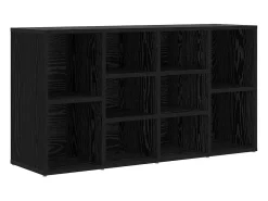 Banco zapatero de roble negro 103 x 30 x 55 cm Madera de ingeniería