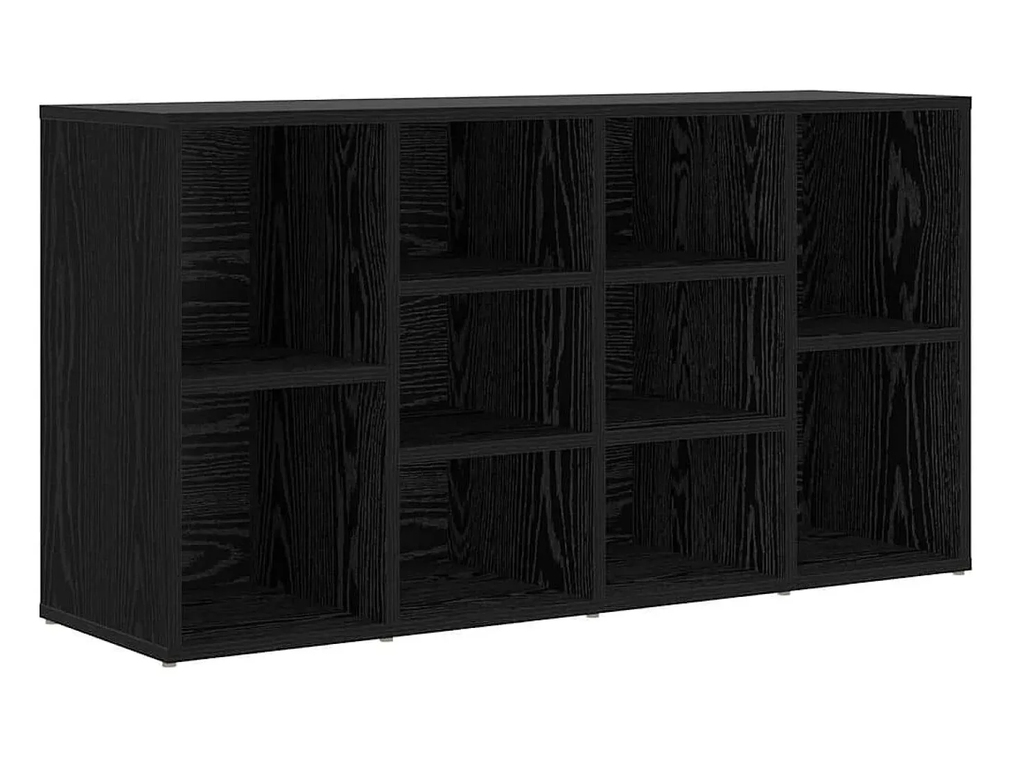 Banco zapatero de roble negro 103 x 30 x 55 cm Madera de ingeniería