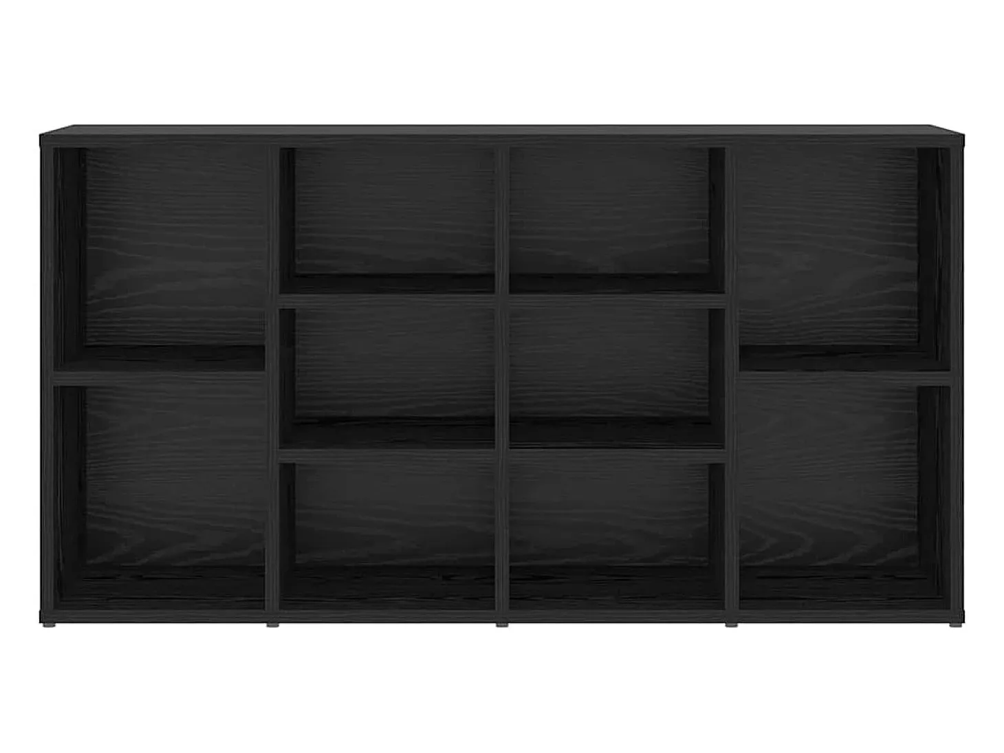 Banco zapatero de roble negro 103 x 30 x 55 cm Madera de ingeniería