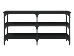 Banco zapatero madera de ingeniería negro 100x38,5x49 cm ES389794