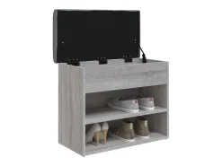 Banco zapatero madera de ingeniería gris Sonoma 62x32x50 cm ES386653