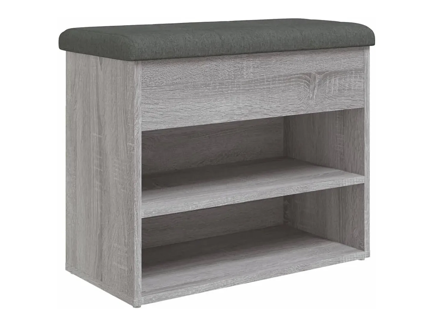 Banco zapatero madera de ingeniería gris Sonoma 62x32x50 cm ES386653
