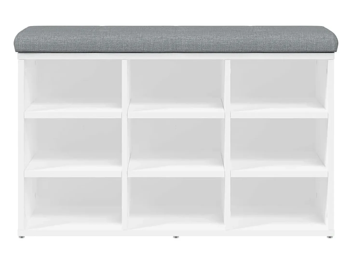 Banco zapatero madera de ingeniería blanco 82x32x50 cm ES132526