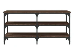 Banco zapatero madera de ingeniería marrón roble 100x38,5x49 cm ES962491