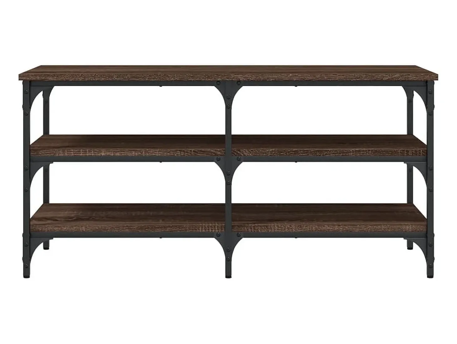Banco zapatero madera de ingeniería marrón roble 100x38,5x49 cm ES962491