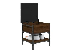 Banco zapatero madera de ingeniería marrón roble 42x42x45 cm ES260837