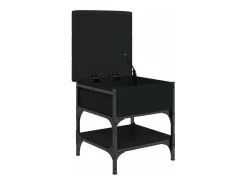 Banco zapatero madera de ingeniería negro 42x42x45 cm ES368560