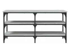 Banco zapatero madera de ingeniería gris Sonoma 100x38,5x49 cm ES426070