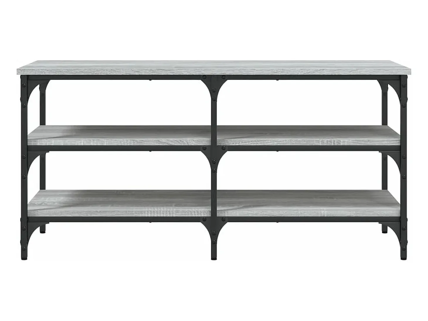 Banco zapatero madera de ingeniería gris Sonoma 100x38,5x49 cm ES426070