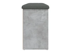 Banco zapatero madera de ingeniería gris hormigón 102x32x50 cm