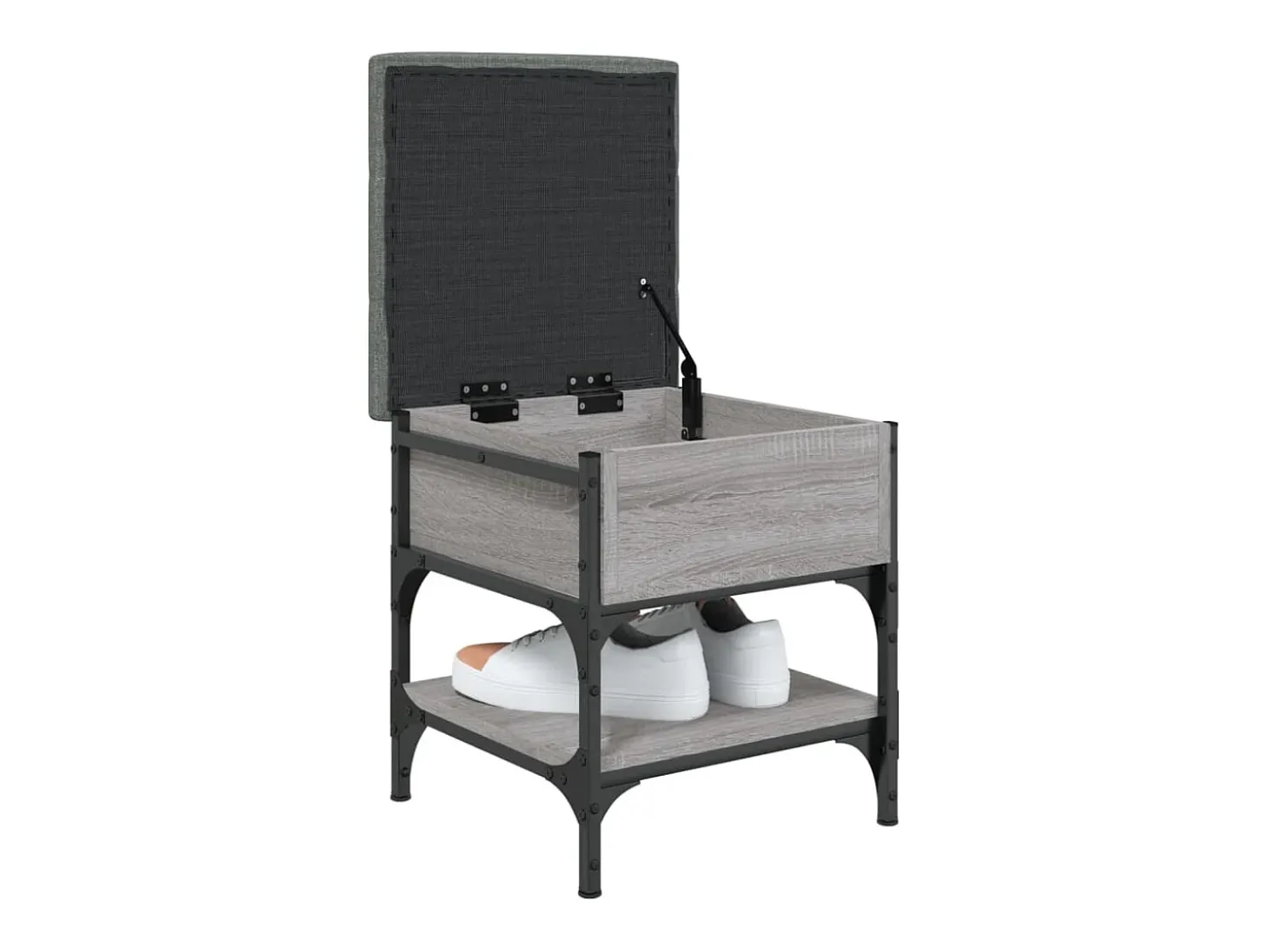 Banco zapatero madera de ingeniería gris Sonoma 42x42x45 cm ES404020