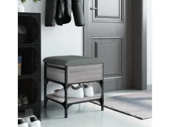 Banco zapatero madera de ingeniería gris Sonoma 42x42x45 cm ES404020