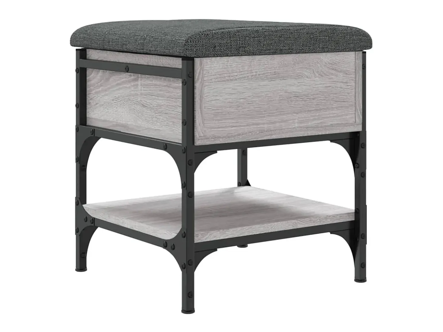 Banco zapatero madera de ingeniería gris Sonoma 42x42x45 cm ES404020