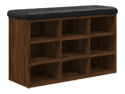 Banco zapatero madera de ingeniería marrón roble 82x32x50 cm ES981073