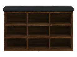 Banco zapatero madera de ingeniería marrón roble 82x32x50 cm ES981073