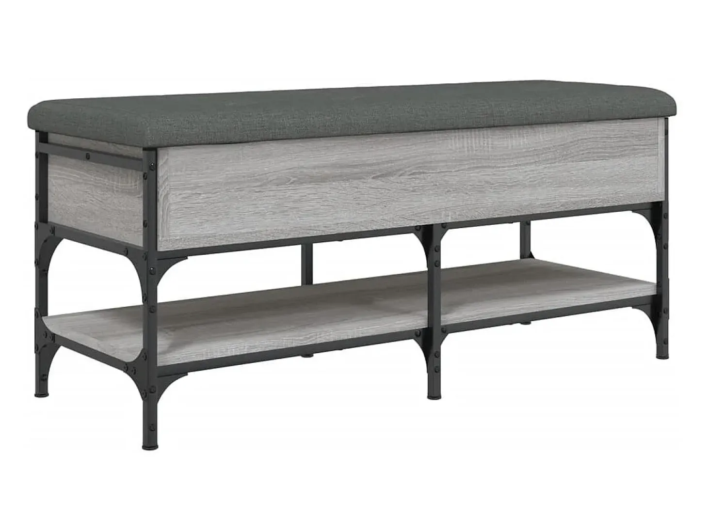 Banco zapatero madera de ingeniería gris Sonoma 102x42x45 cm ES888010