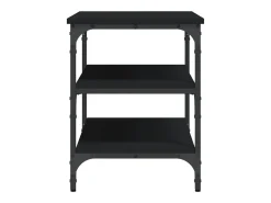 Banco zapatero negro 70x38,5x49 cm madera de ingeniería