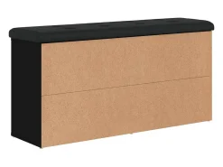 Banco zapatero negro 102x32x50 cm madera de ingeniería