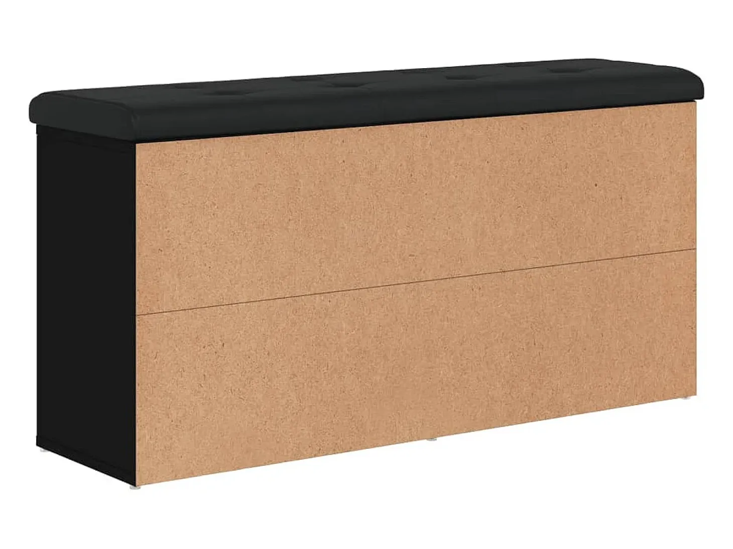 Banco zapatero negro 102x32x50 cm madera de ingeniería
