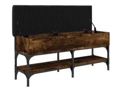 Banco zapatero roble ahumado 102x32x45 cm madera de ingeniería