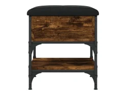 Banco zapatero roble ahumado 42x42x45 cm madera de ingeniería