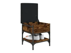 Banco zapatero roble ahumado 42x42x45 cm madera de ingeniería