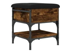 Banco zapatero roble ahumado 42x42x45 cm madera de ingeniería