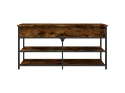 Banco zapatero roble ahumado 100x42,5x50 cm madera de ingeniería