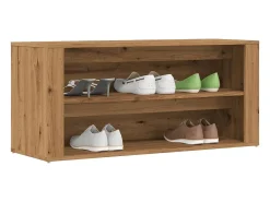 Banco zapatero roble craft 100x35x45cm madera de ingeniería