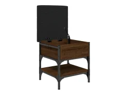 Banco zapatero roble marrón 42x42x45 cm madera de ingeniería