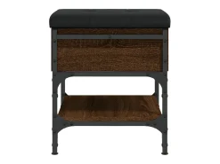 Banco zapatero roble marrón 42x42x45 cm madera de ingeniería