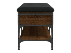 Banco zapatero roble marrón 82x42x45 cm madera de ingeniería