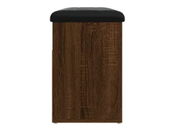 Banco zapatero roble marrón 82x32x45,5 cm madera de ingeniería