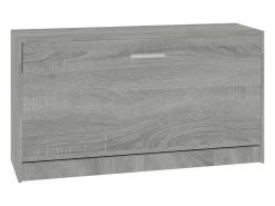 Banco zapatero Sonoma gris 80x24x45 cm Madera de ingeniería