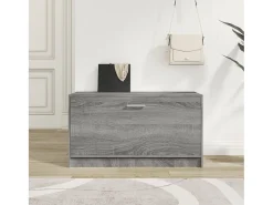 Banco zapatero Sonoma gris 80x24x45 cm Madera de ingeniería