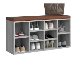 Banco zapatero Sonoma gris 103x30x48 cm Madera de ingeniería