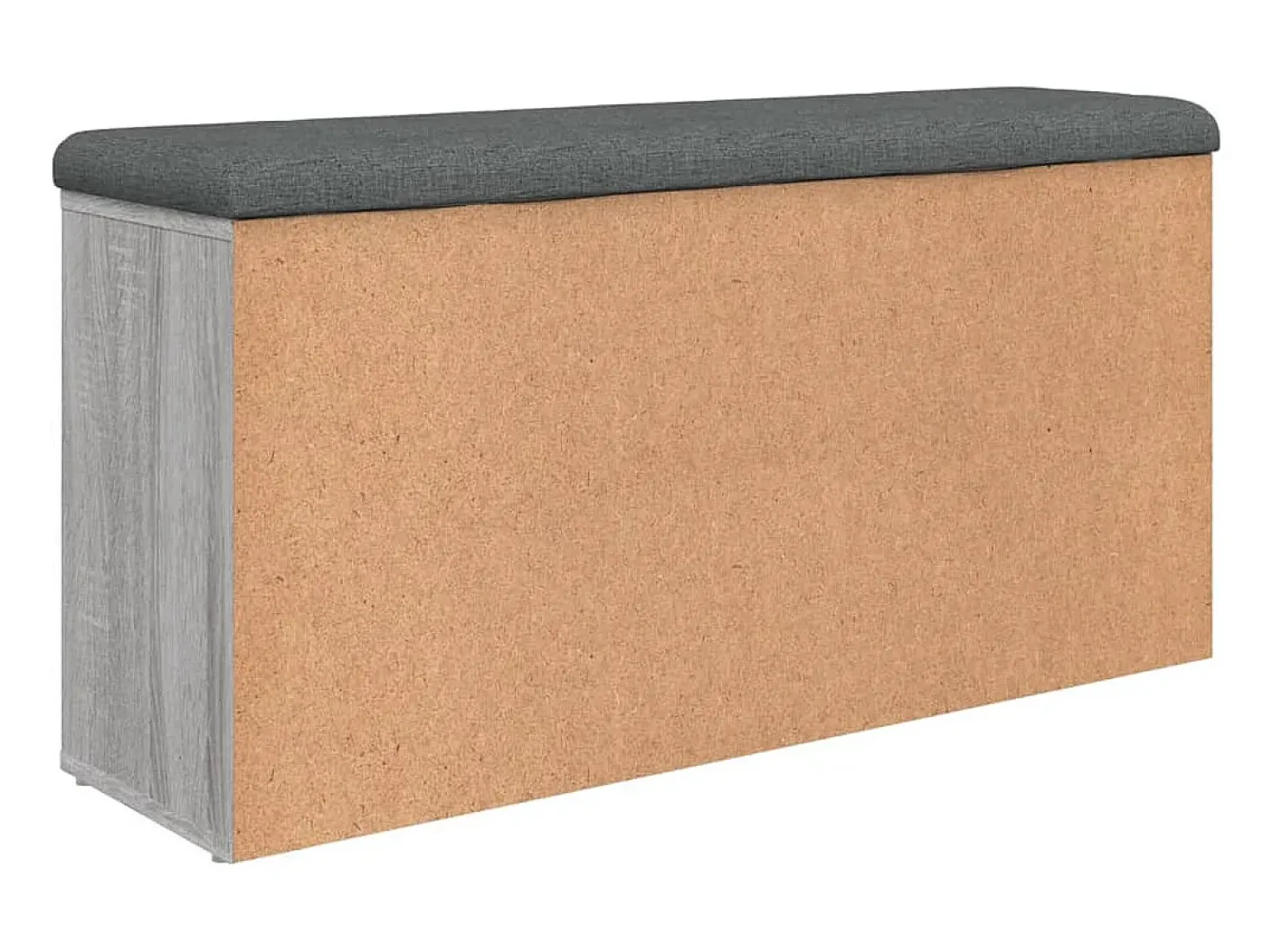 Banco zapatero Sonoma gris 102x32x50 cm madera de ingeniería
