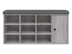 Banco zapatero Sonoma gris 102x32x50 cm madera de ingeniería