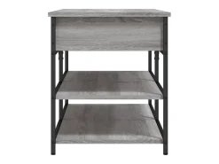 Banco zapatero Sonoma gris 100x42,5x50 cm madera de ingeniería