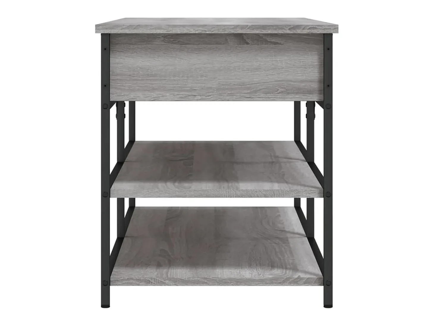 Banco zapatero Sonoma gris 100x42,5x50 cm madera de ingeniería