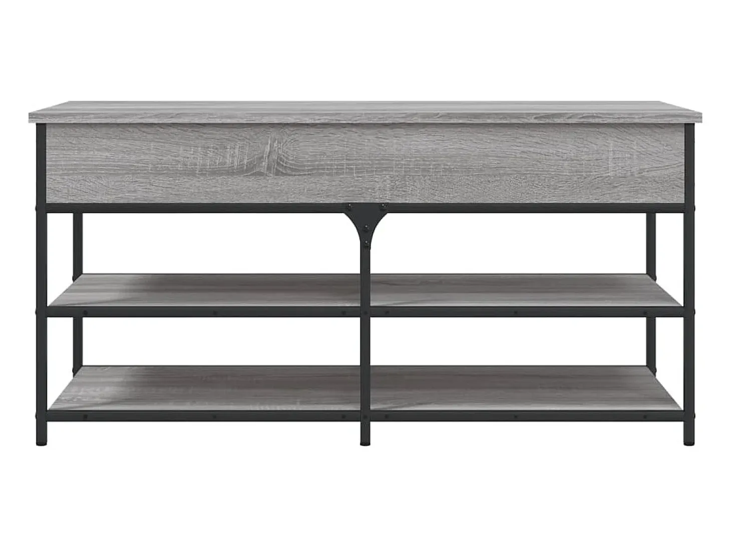 Banco zapatero Sonoma gris 100x42,5x50 cm madera de ingeniería