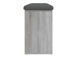 Banco zapatero Sonoma gris 102x32x50 cm madera de ingeniería