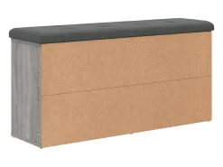 Banco zapatero Sonoma gris 102x32x50 cm madera de ingeniería
