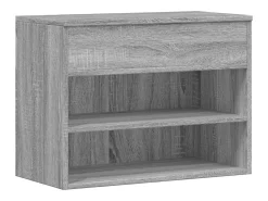 Banco zapatero Sonoma gris 60x30x45 cm Madera de ingeniería