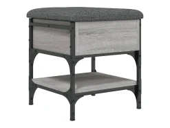 Banco zapatero Sonoma gris 42x42x45 cm madera de ingeniería
