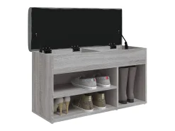 Banco zapatero Sonoma gris 82x32x45,5 cm Madera de ingeniería