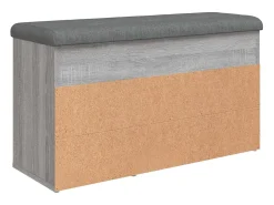 Banco zapatero Sonoma gris 82x32x45,5 cm Madera de ingeniería