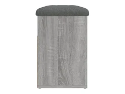 Banco zapatero Sonoma gris 82x32x45,5 cm Madera de ingeniería