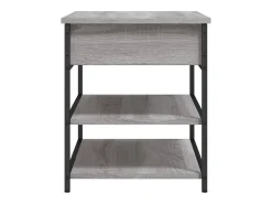 Banco zapatero Sonoma gris 70x42,5x50 cm madera de ingeniería